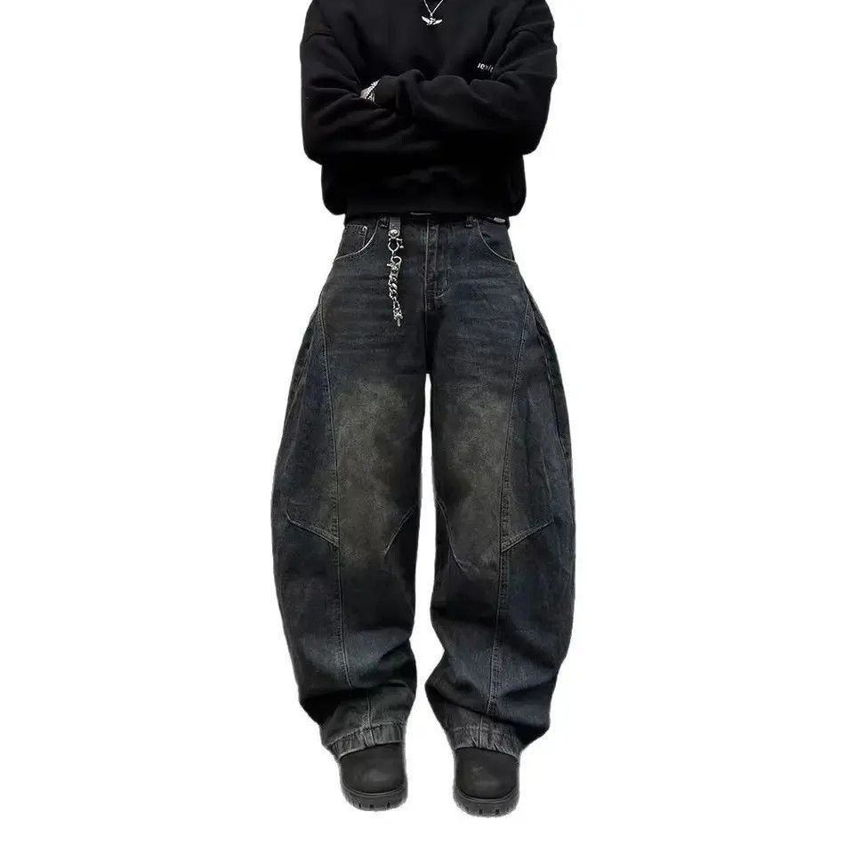 Japanese Brand Retro loose curved knife wide leg jeans Size US 32 / EU 48 - 4 Thumbnail