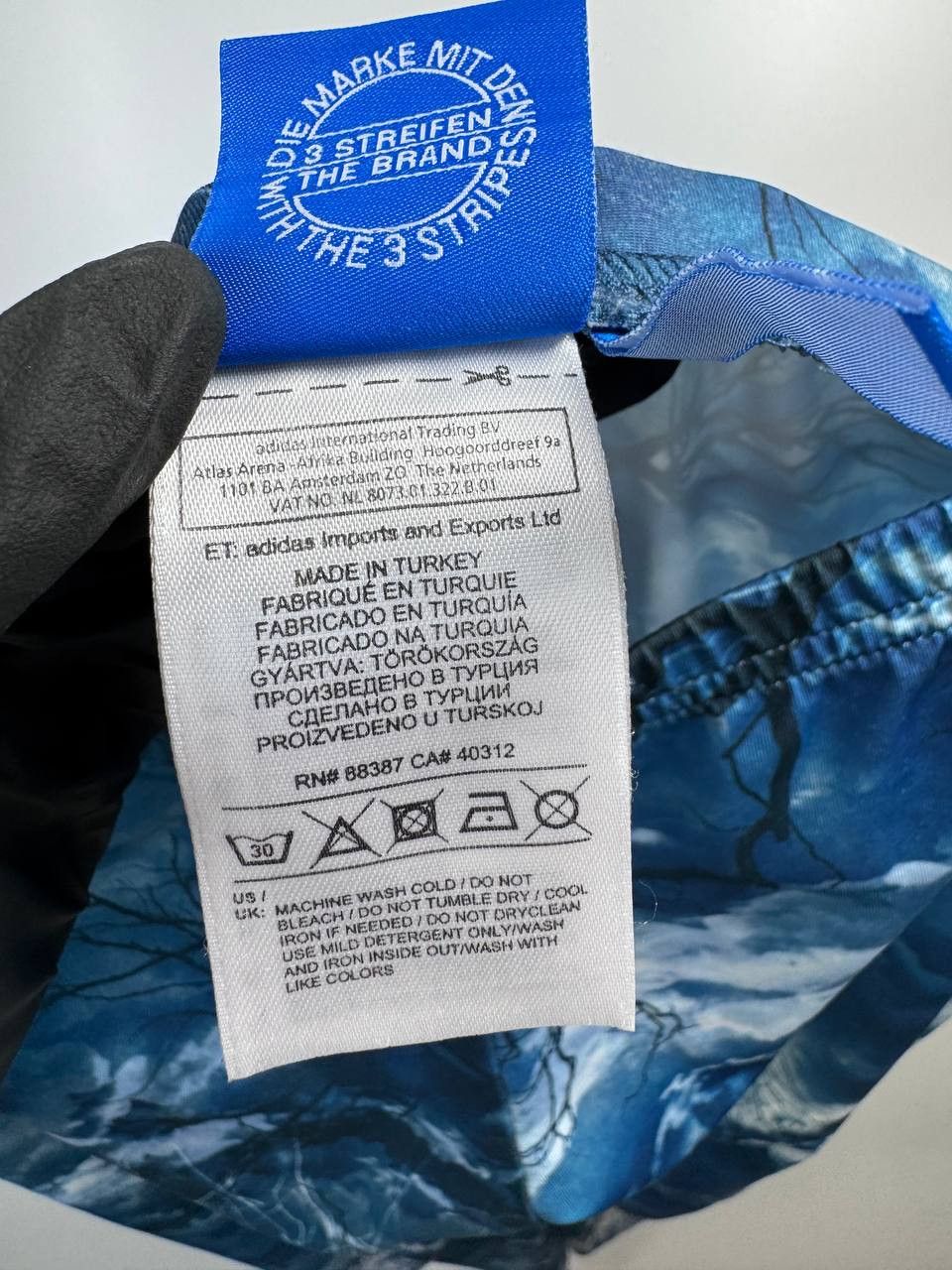 Adidas Adidas Womens Leggings Blue Cloud Print Athletic Training M Size 30" / US 8 / IT 44 - 10 Thumbnail
