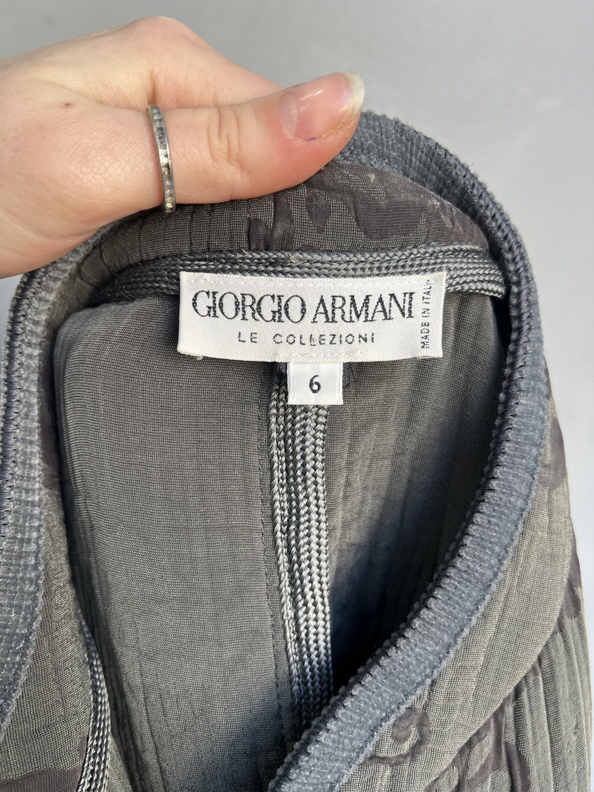 Vintage silk archive Emporio Armani Mesh Shirt Y2K Barocco