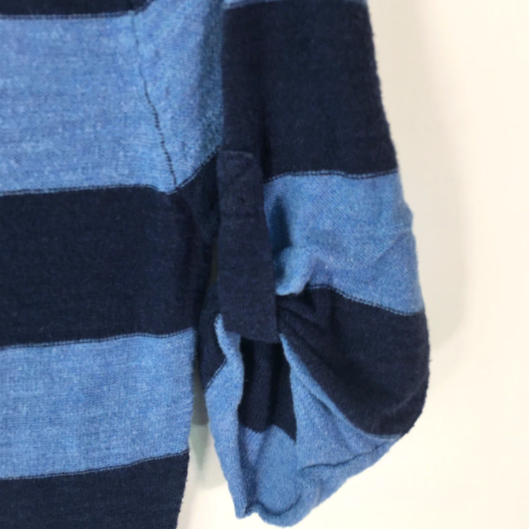 Vintage So Womens Blouse Tunic Striped Pullover Blue Scoop Neck Side Lace Up Size Medium Size M / US 6-8 / IT 42-44 - 4 Thumbnail