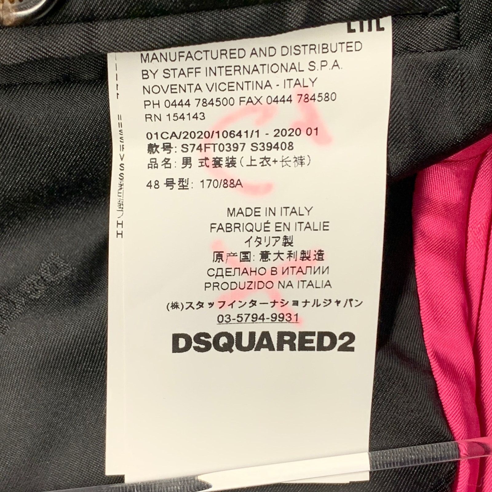 Dsquared2 DSQUARED2 Wool Silk Rhinestone Studded Peak Lapel Sport Coat Size 38R - 7 Thumbnail