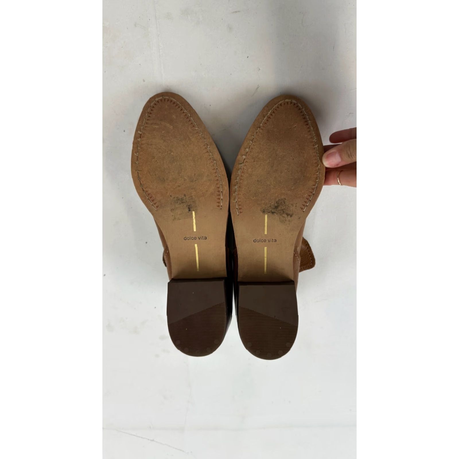 Dolce Vita Dolce Vita Ankle Boots Women’s 8 Brown Leather Almond Toe Block Heel Casual Outdoor Size US 8 / IT 38 - 8 Thumbnail