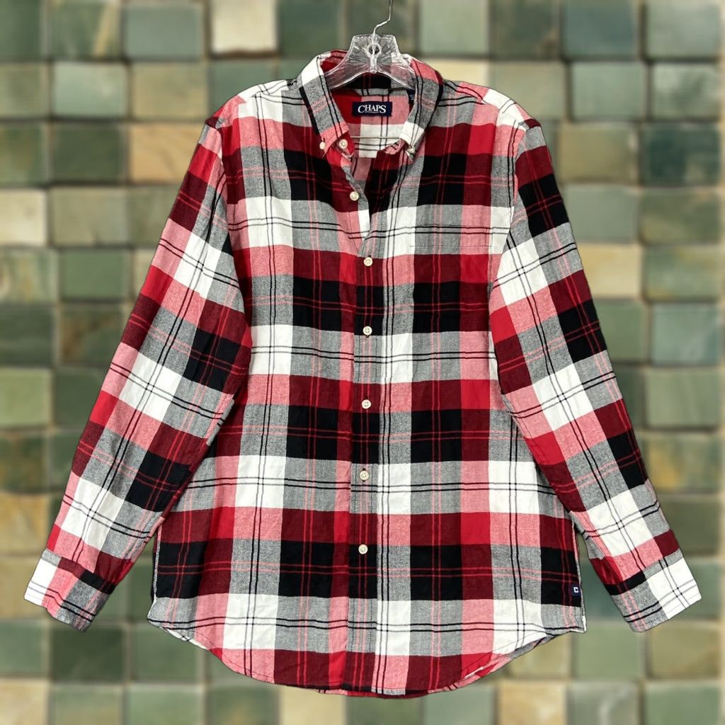 Chaps Chaps Shirt Mens Plaid Button-Up Long Sleeve Size M Multicolor Size US M / EU 48-50 / 2 - 1 Thumbnail