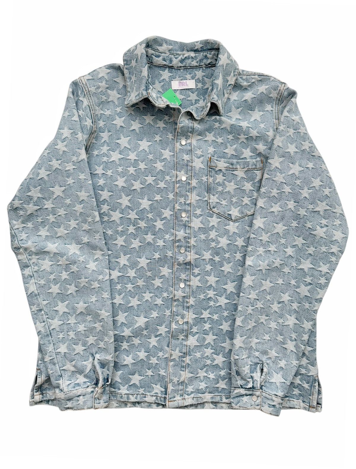 ERL Star Jacquard Denim Over Shirt | Grailed