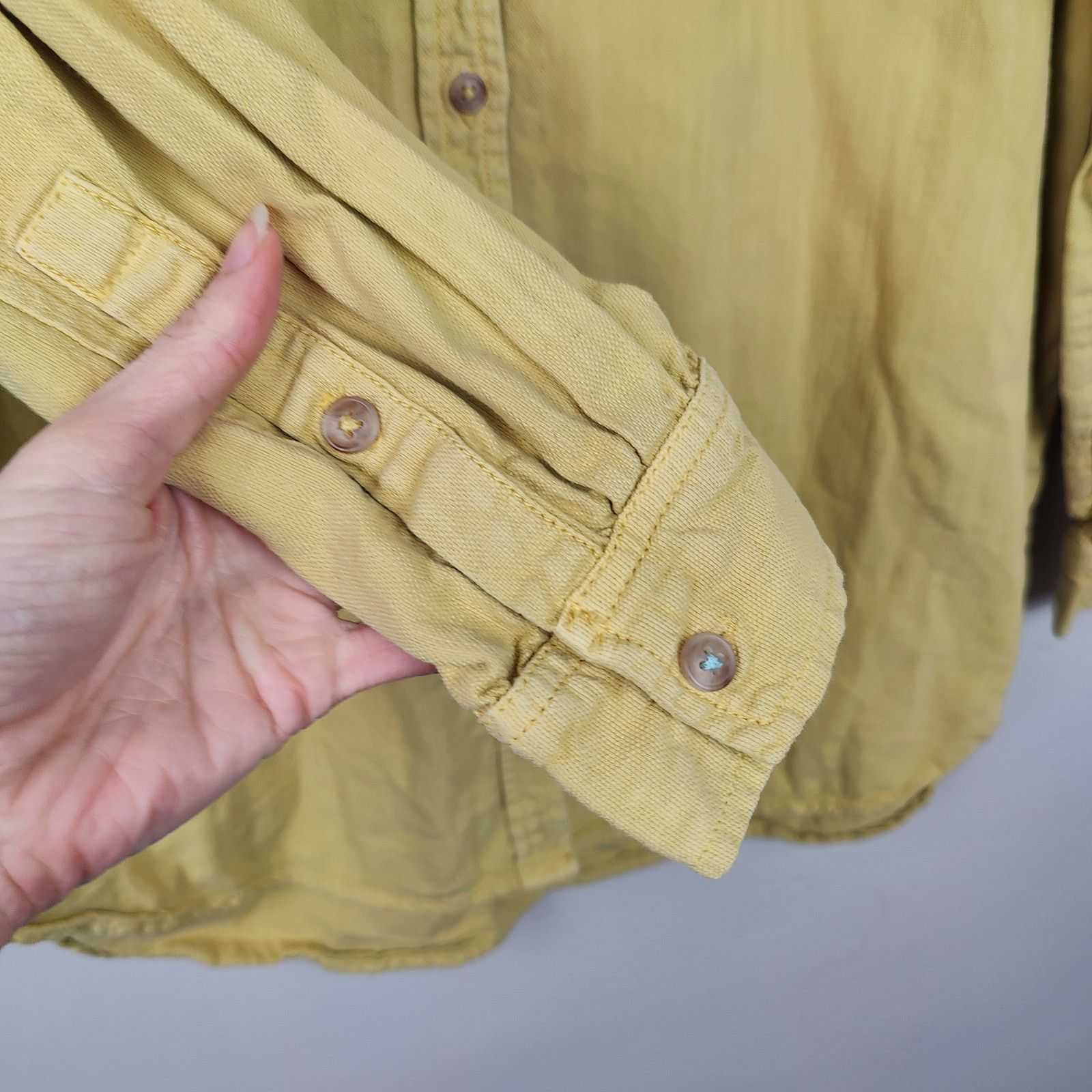 Anthropologie Anthropologie Pilcro Button Up Shirt Womens Small Yellow Size S / US 4 / IT 40 - 2 Thumbnail