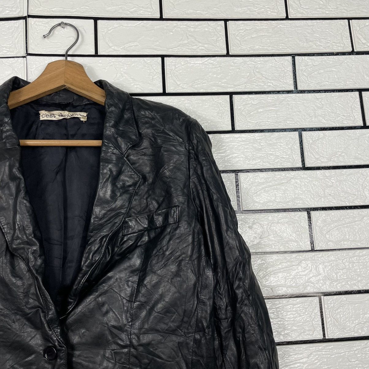 Japanese Brand C'est Chouette Leather Jacket Size M / US 6-8 / IT 42-44 - 5 Thumbnail