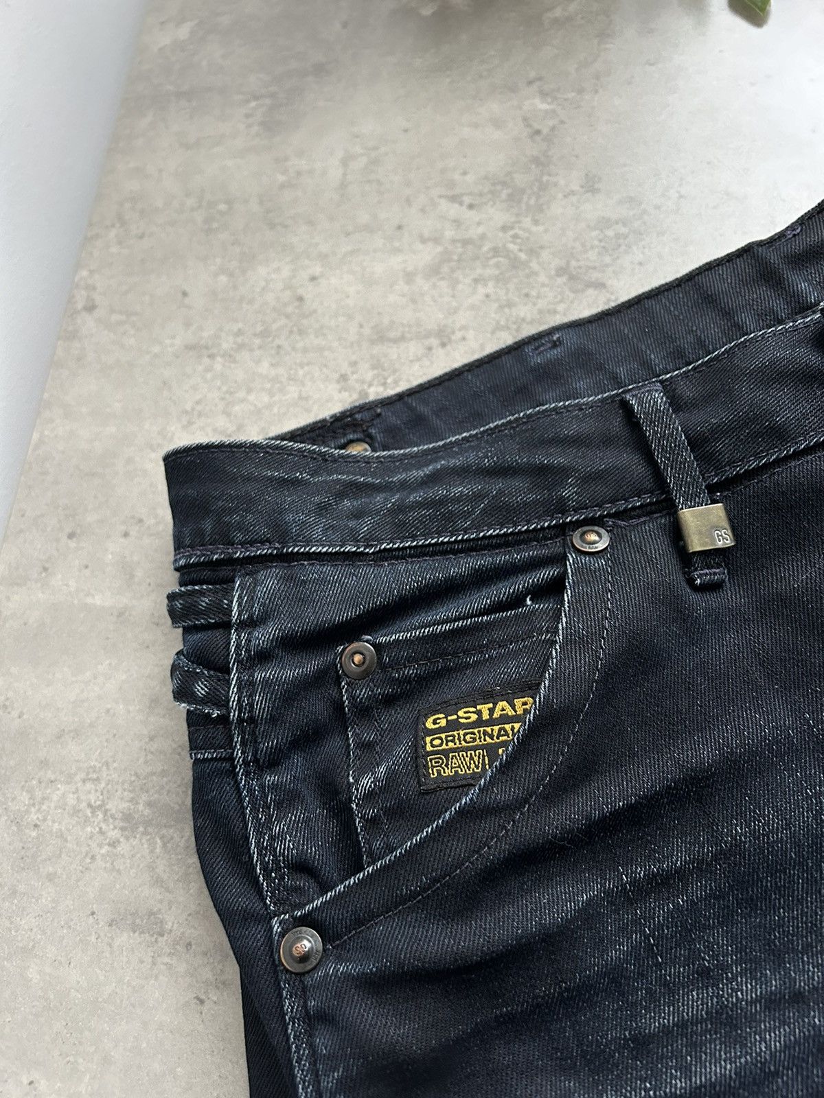G-Star Vintage Cargo GStar waxed skirt denim Size 29" - 3 Thumbnail