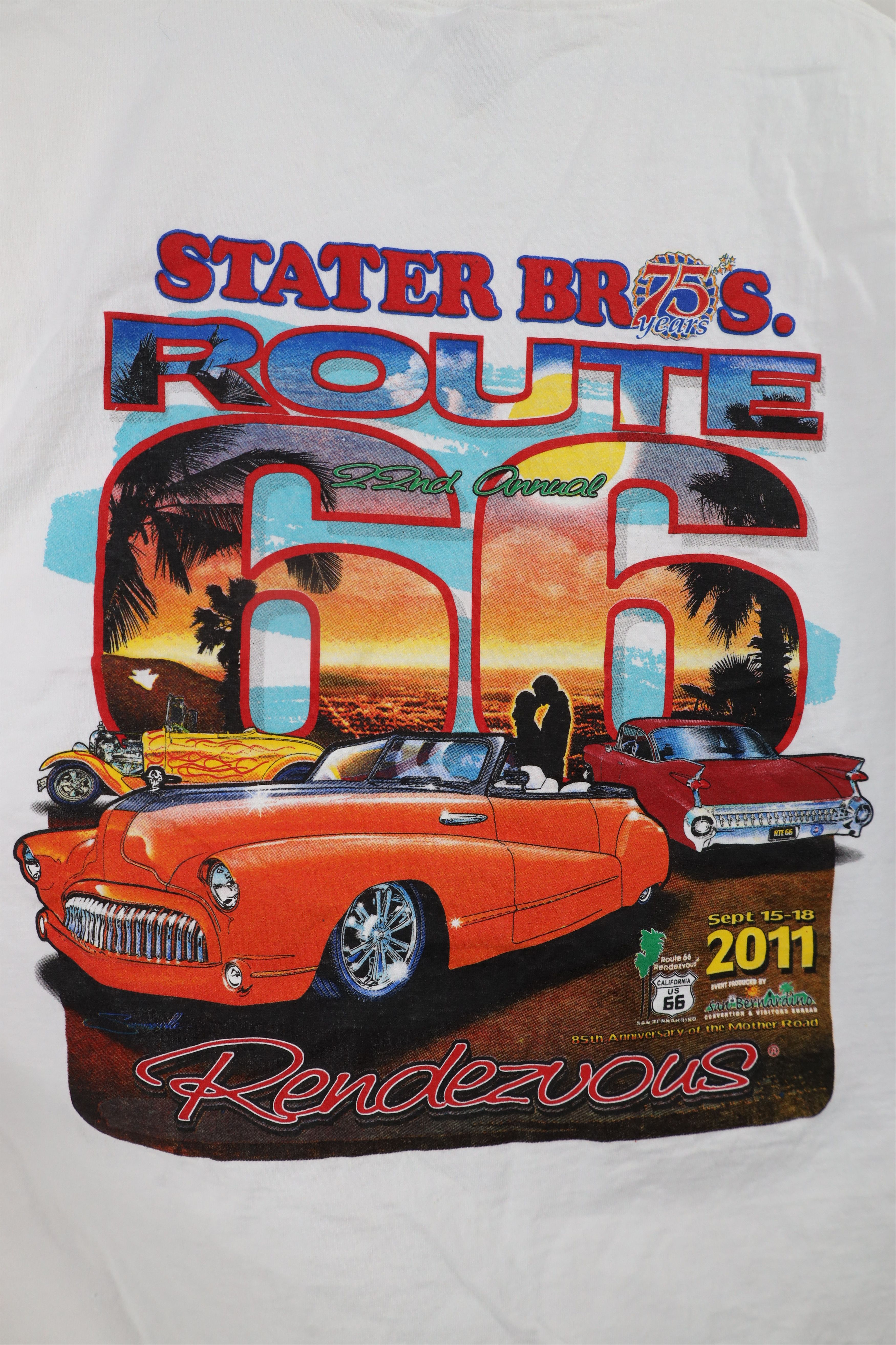 Vintage Vintage Y2K 66 Stater Bros Rendezvous 2011 Car T-Shirt White Size US XL / EU 56 / 4 - 7 Thumbnail