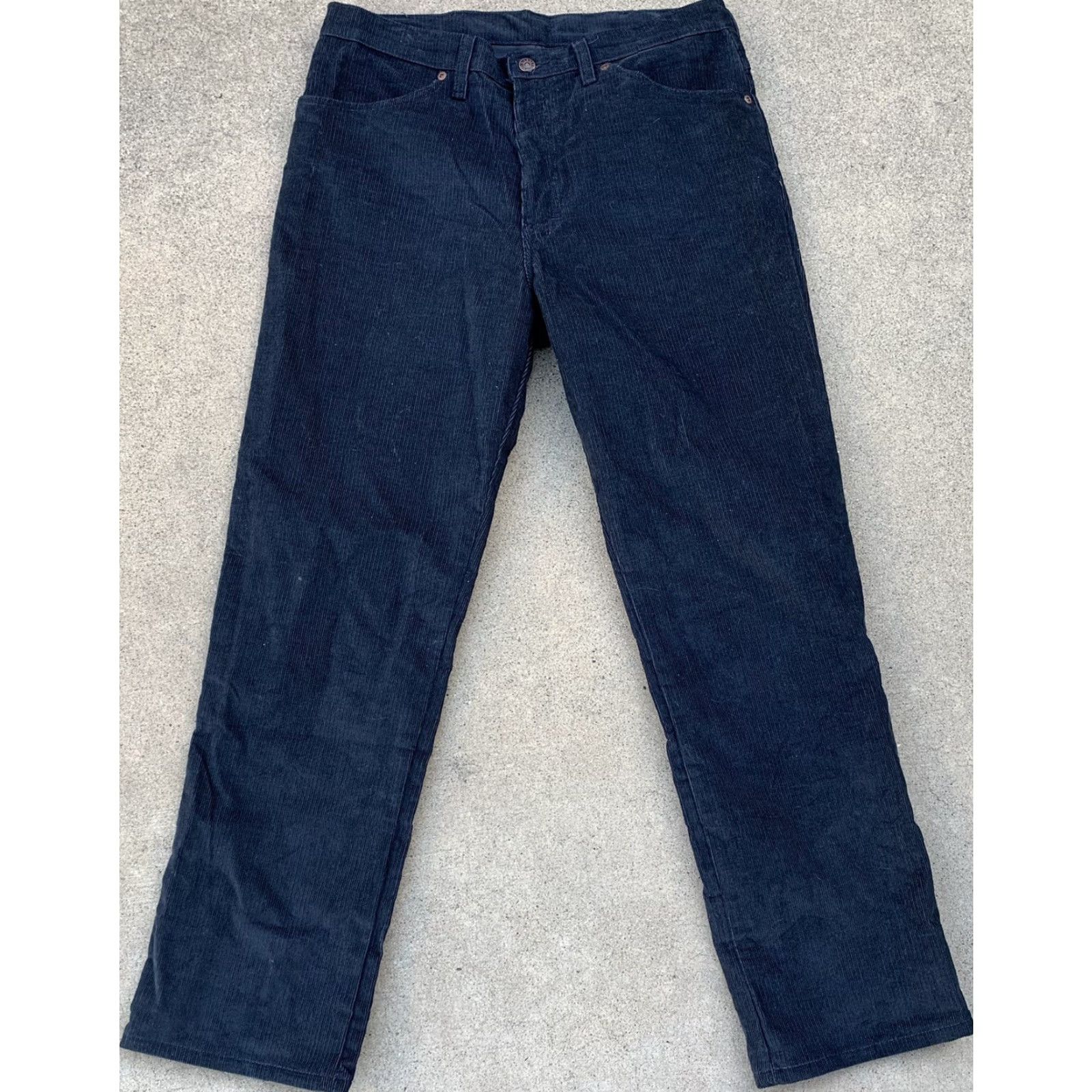 Vintage VINTAGE JC Penney Plain Pockets corduroy pants Men 34x30 Blue USA Waist 35in Solid 75% Cotton 25% Polyester Size US 34 / EU 50 - 3 Thumbnail