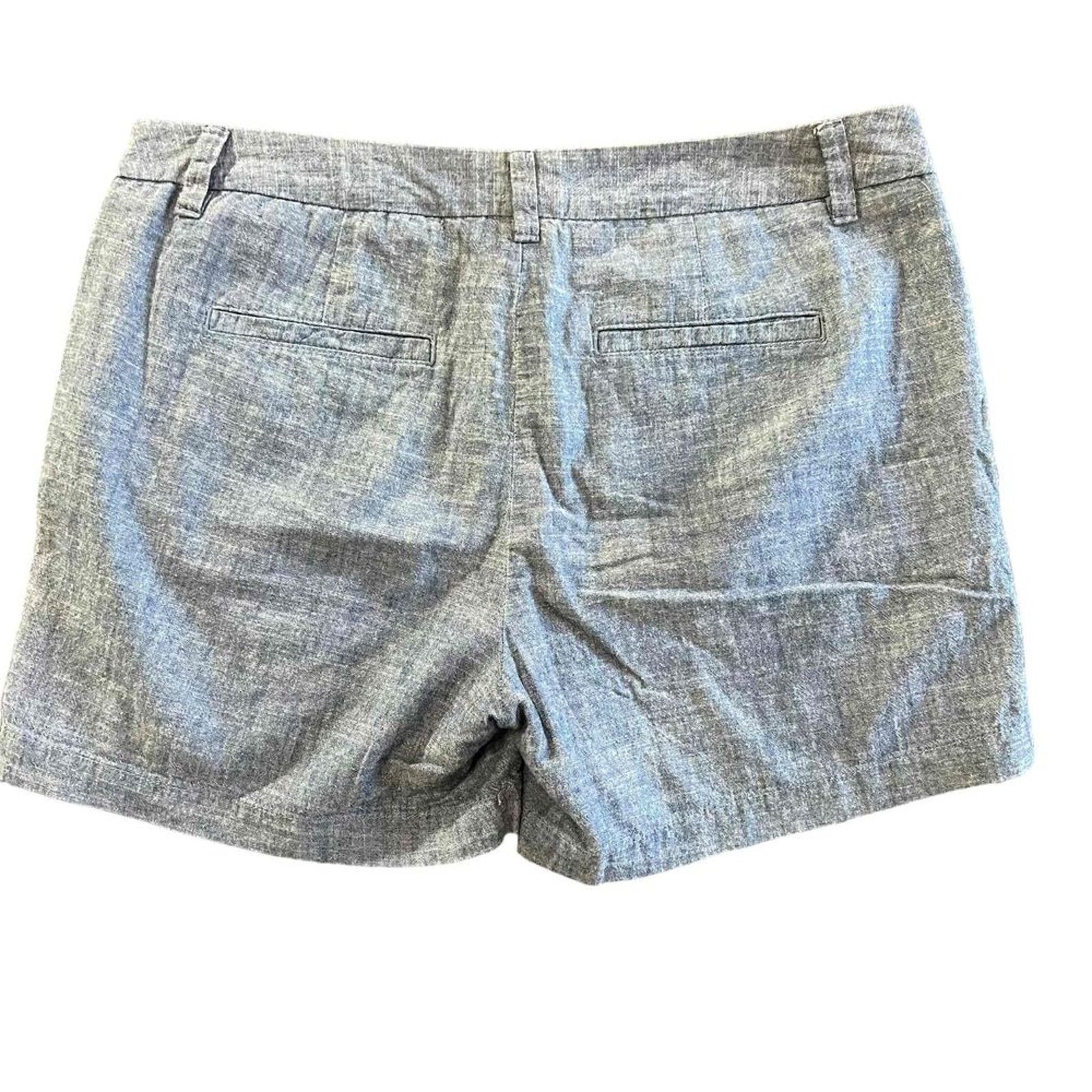 Merona Merona Chino Shorts Womens Size 8 Blue Chambray Mid Rise Size 30" / US 8 / IT 44 - 4 Thumbnail