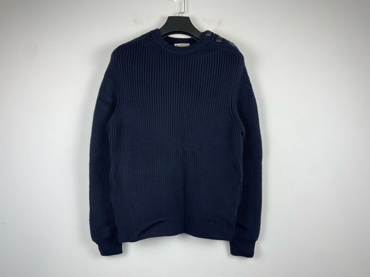 Balenciaga Balenciaga AW18 Button-Detail Sweater Size US M / EU 48-50 / 2 - 5 Thumbnail