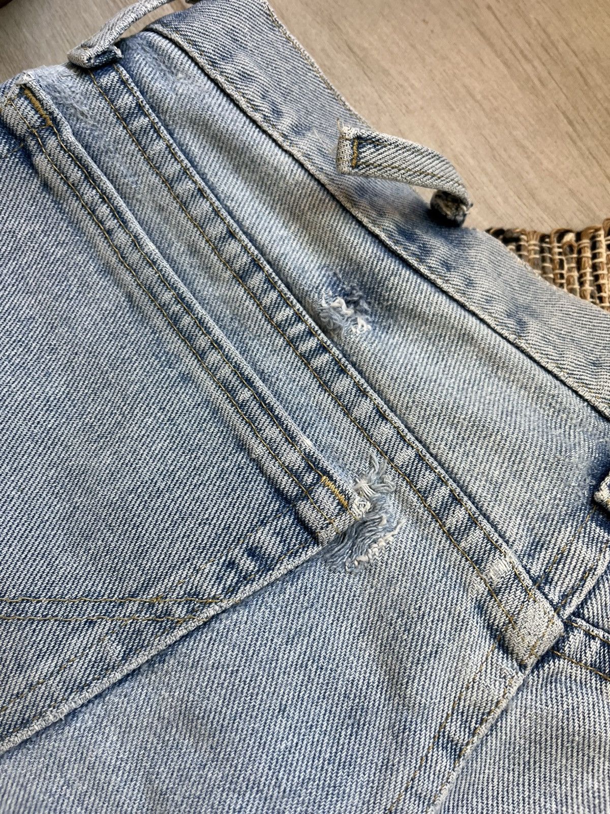 Vintage × Wrangler Vintage Wrangler Jeans washed distressed denim blue Size US 34 / EU 50 - 15 Thumbnail