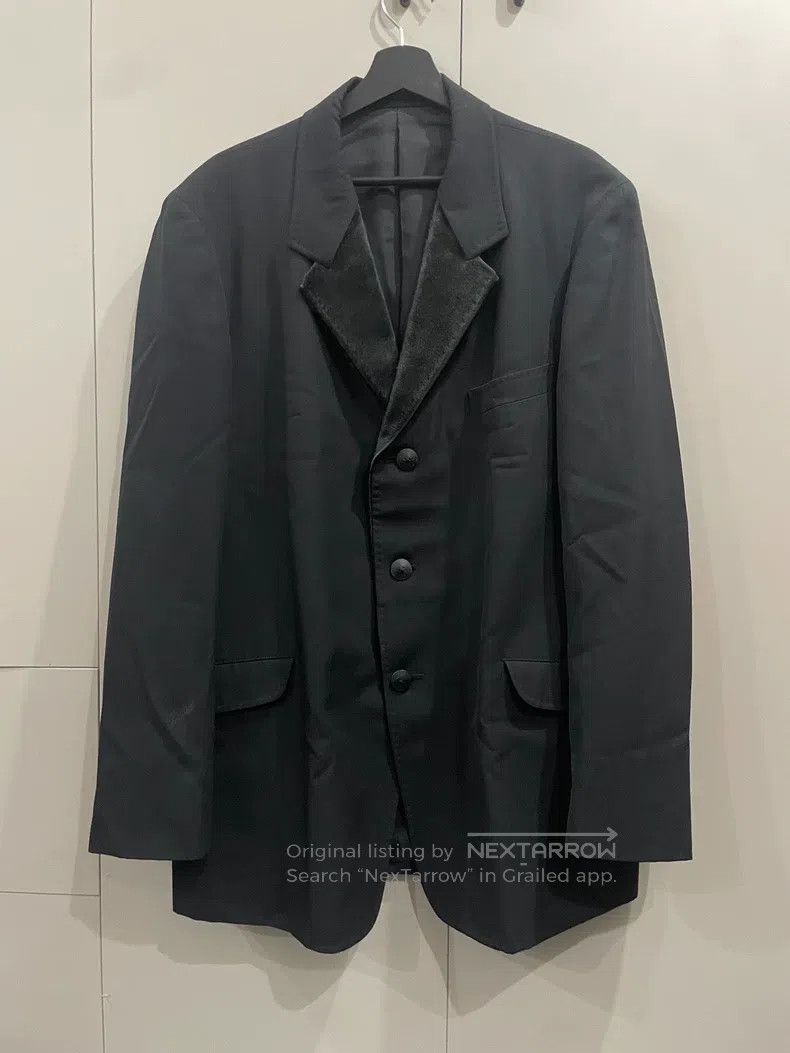 Yohji Yamamoto Yohji Yamamoto size 3 2002aw Wings Fur Collar blazer Size 48R - 1 Thumbnail