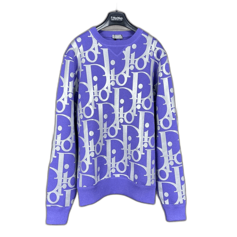 Dior Dior Reflective Knit Sweatshirt in Purple-yf Size US M / EU 48-50 / 2 - 1 Thumbnail