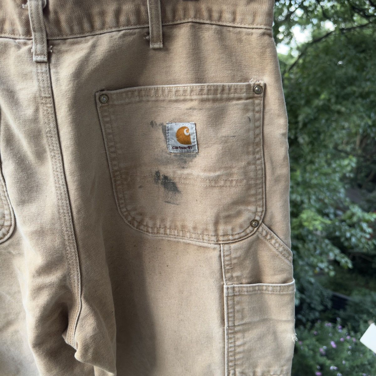 Vintage Thrashed Faded Carhartt Double Knee ERD Grunge Chrome Size US 34 / EU 50 - 7 Thumbnail