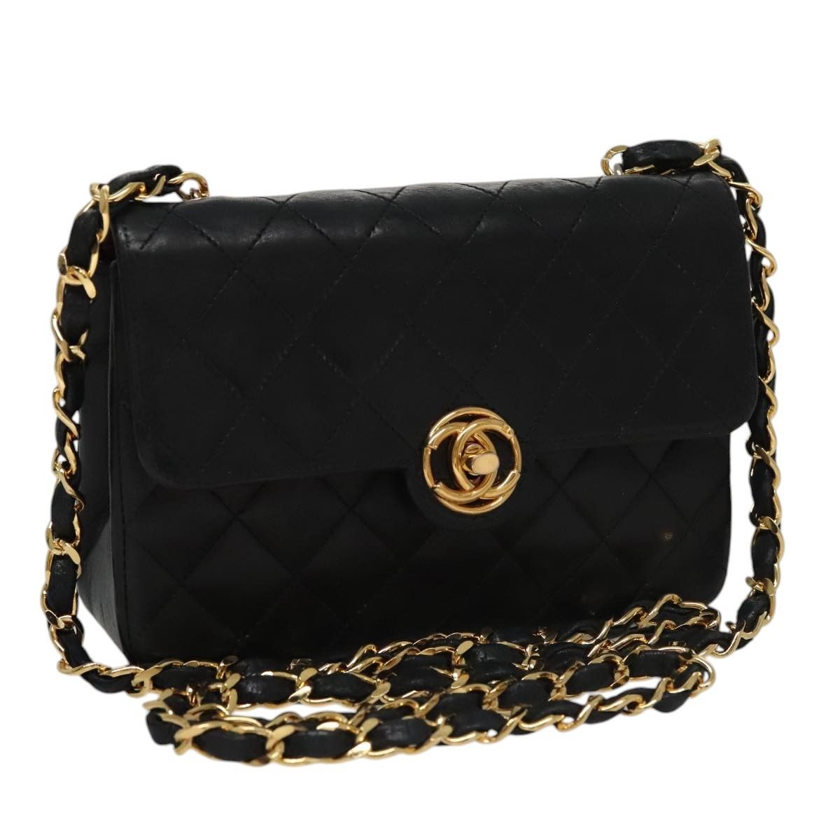 Chanel Chanel Vintage CC Chain Flap Bag Quilted Lambskin Size ONE SIZE - 1 Thumbnail