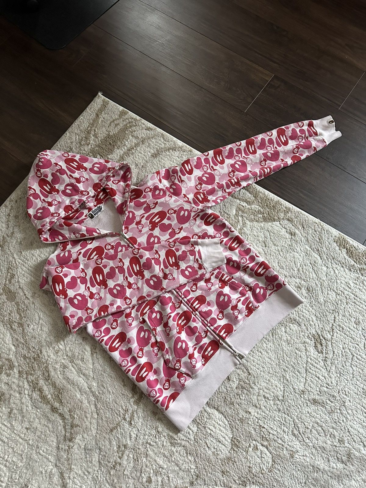 RARE 2012 Bape baby milo camo full zip hoodie - Main Image