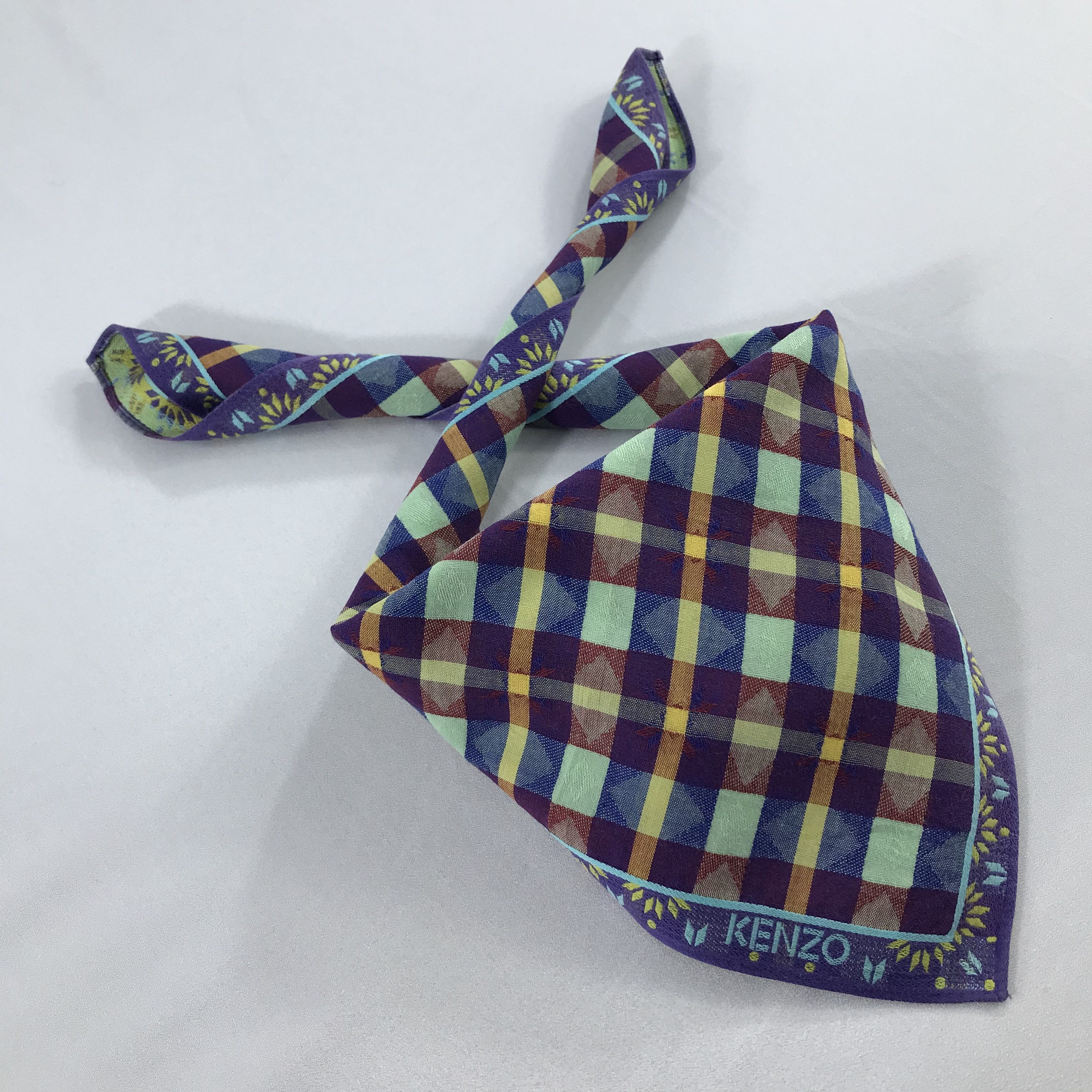 Kenzo × Vintage Kenzo Bandana / Handkerchief / Neckerchief - S2082 Size ONE SIZE - 4 Thumbnail