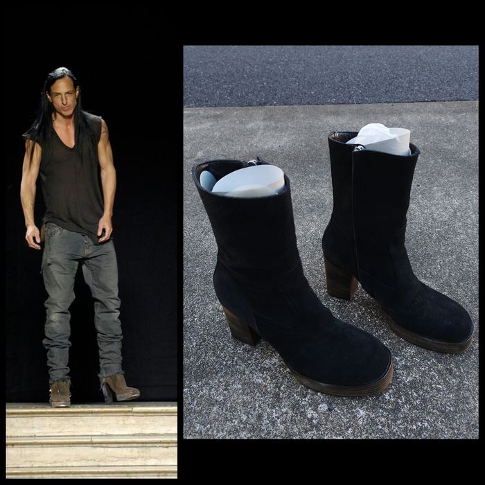 Rick Owens 2005SS Scorpio heels boots kiss boots archive very rare ...