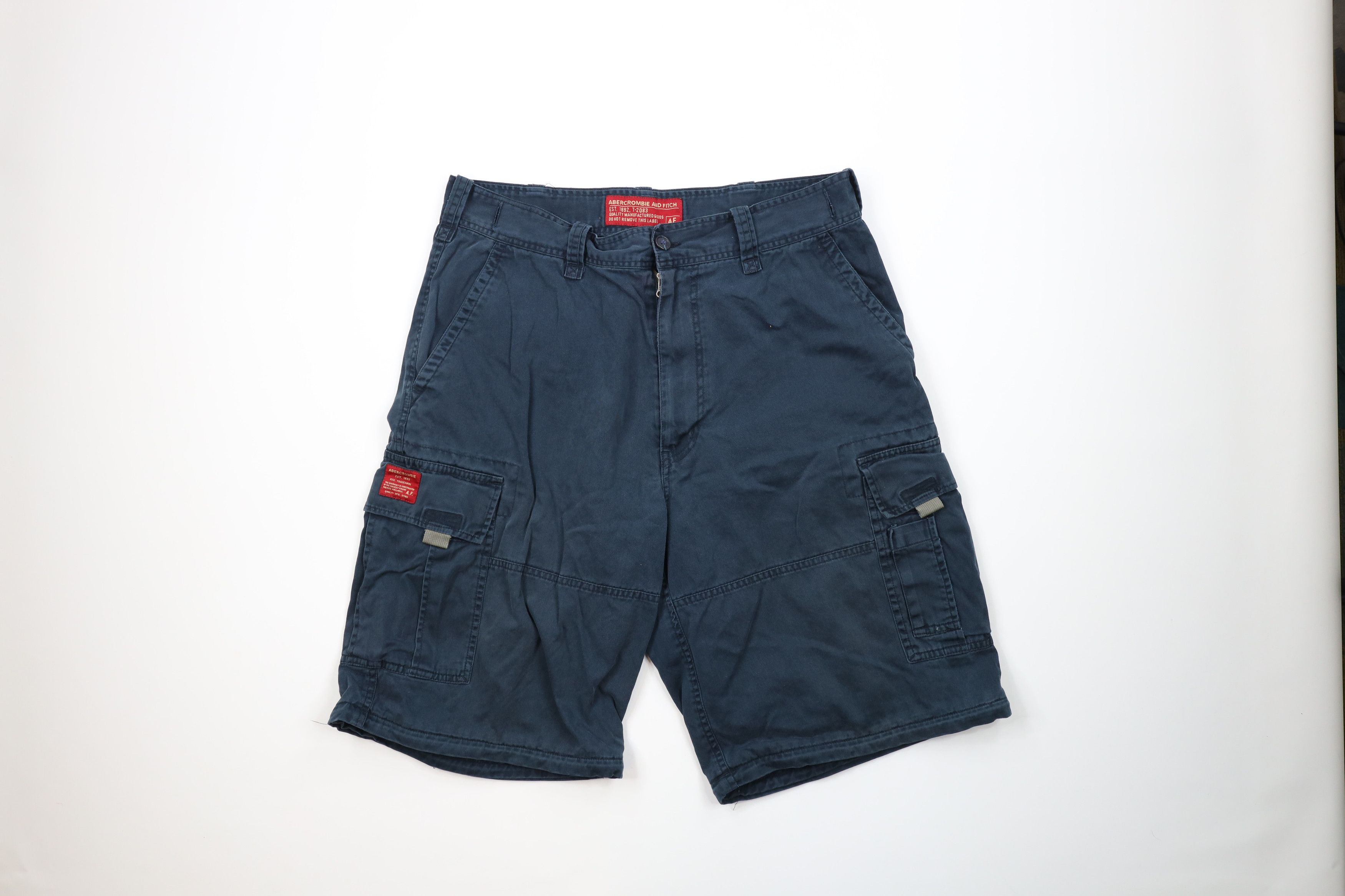 Vintage Abercrombie Fitch Loose Fit Cargo Shorts Blue