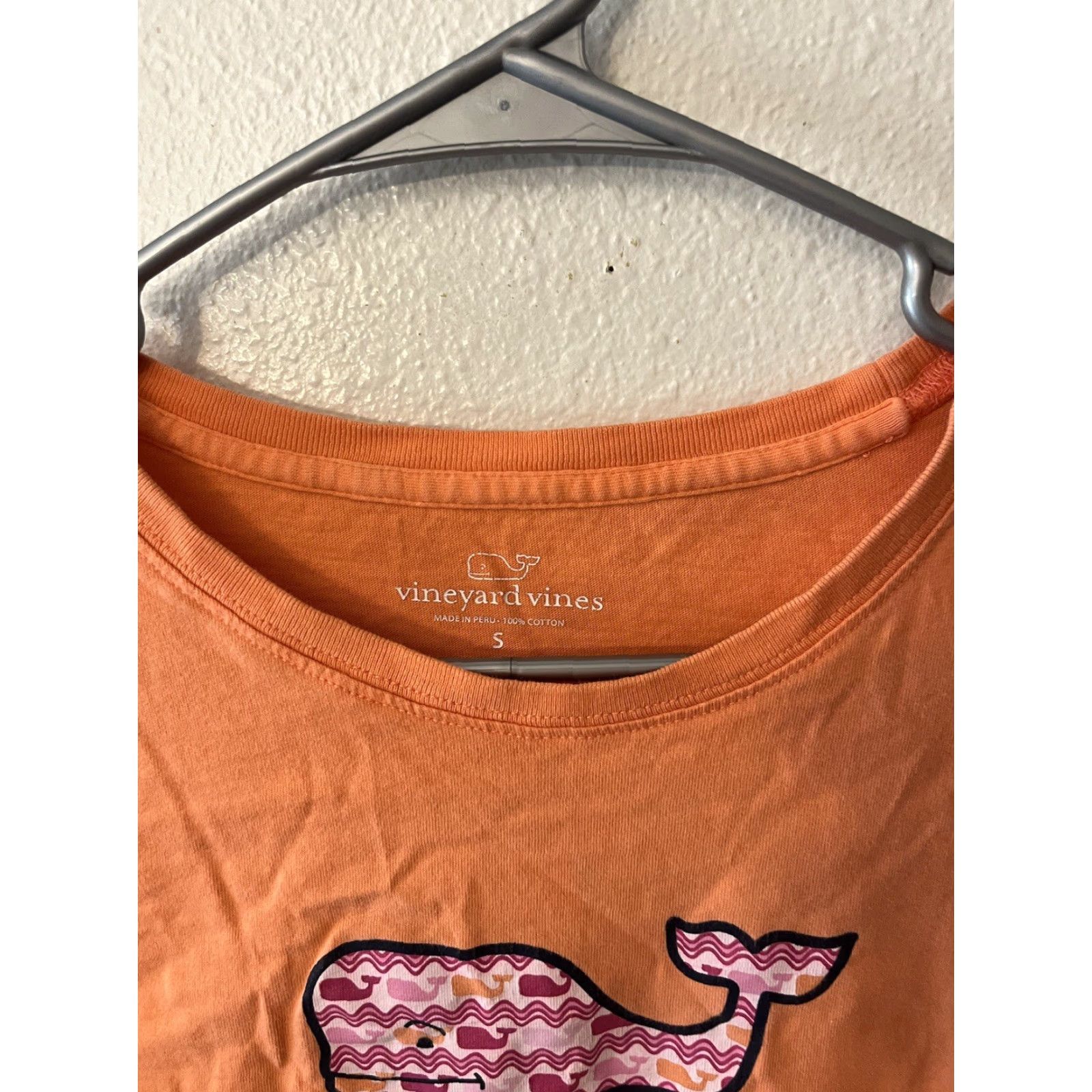 Vineyard Vines Vineyard Vines Shirt Women Small Orange Long Sleeve Crew Neck 100% Cotton Size S / US 4 / IT 40 - 2 Thumbnail