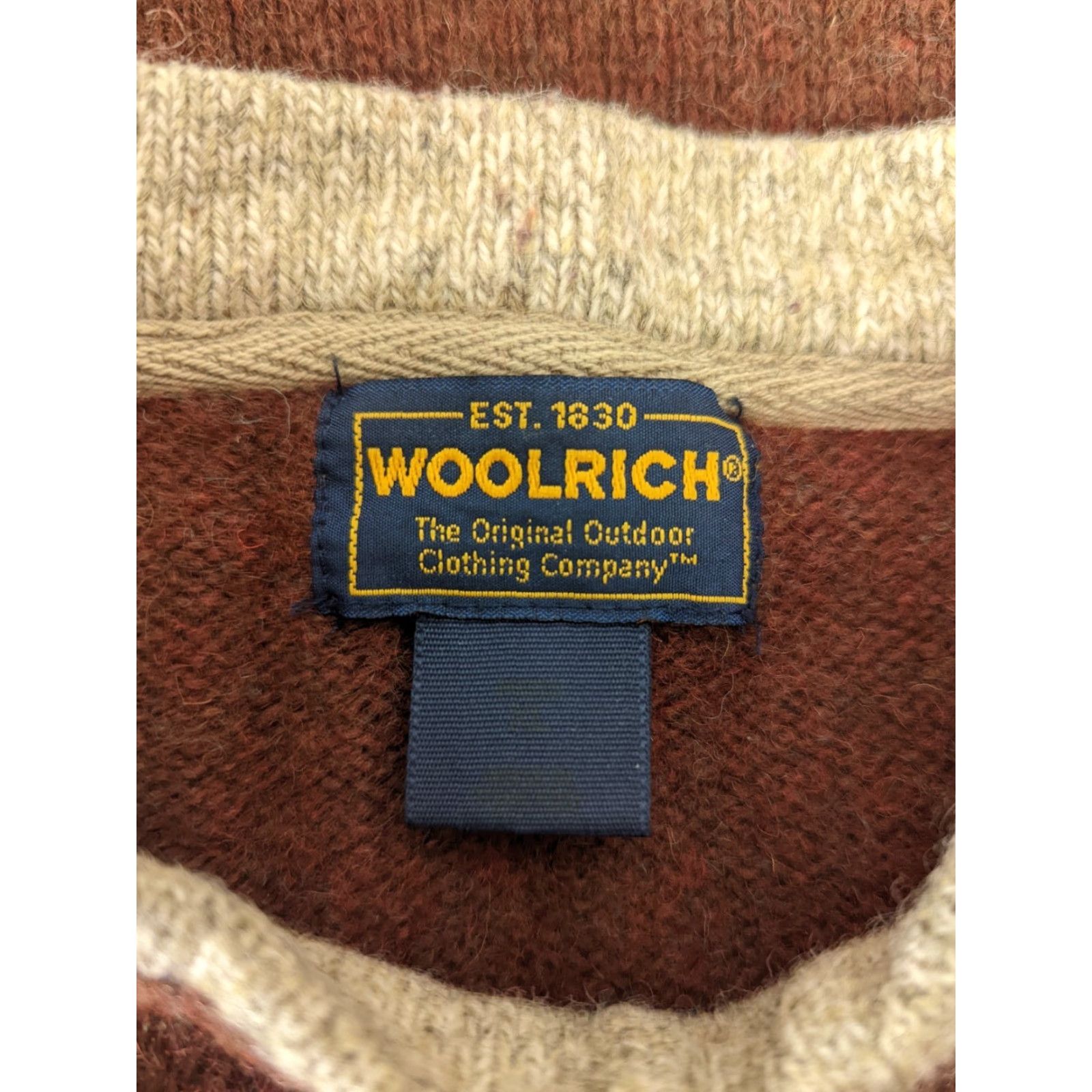 Vintage VINTAGE Woolrich Men Sweater XL Crew Neck Dark Terracotta Brown S11 Size US XL / EU 56 / 4 - 4 Thumbnail