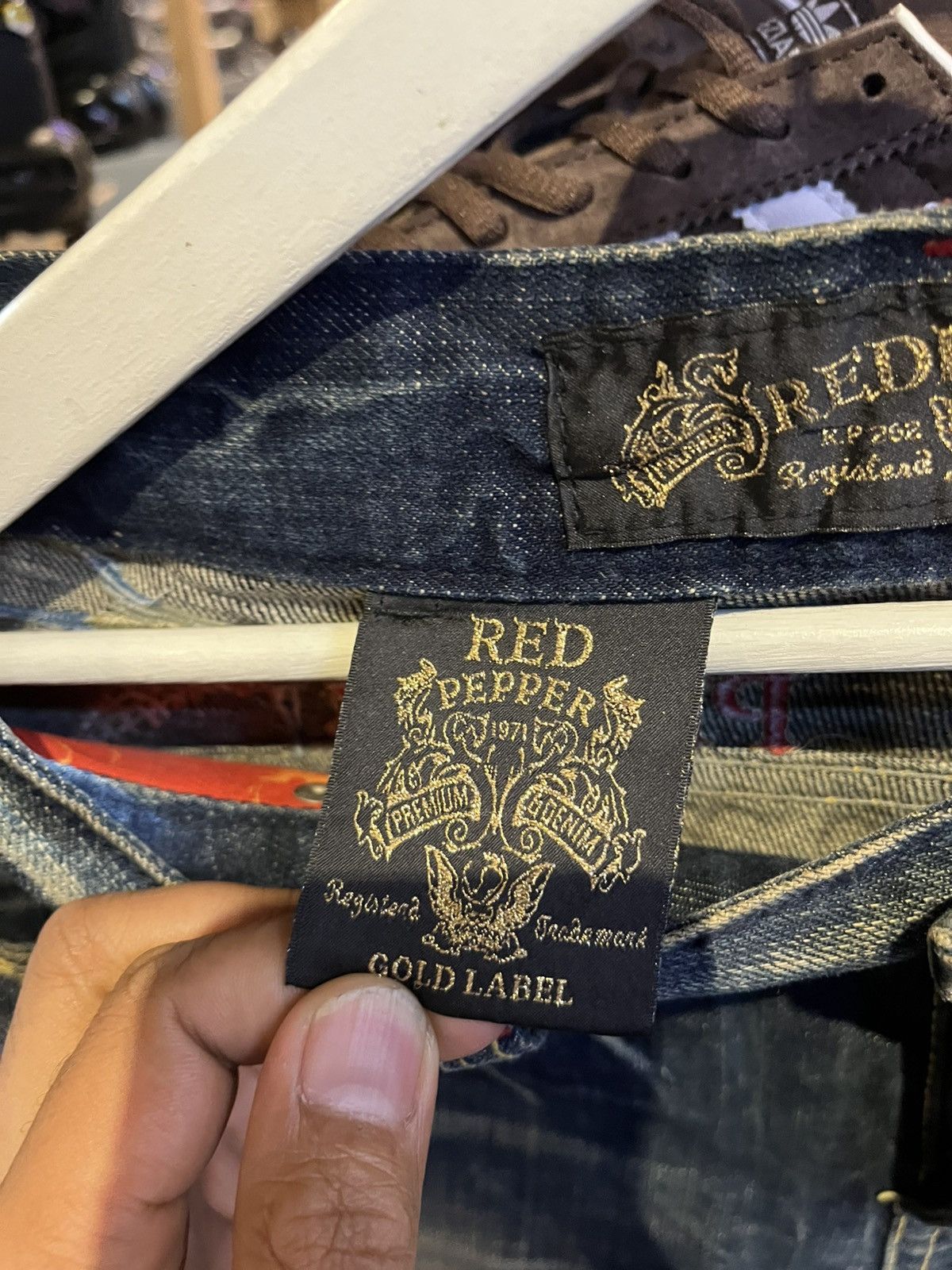If Six Was Nine × Le Grande Bleu (L.G.B.) Red Pepper Gold Label Jeans Size US 32 / EU 48 - 8 Thumbnail