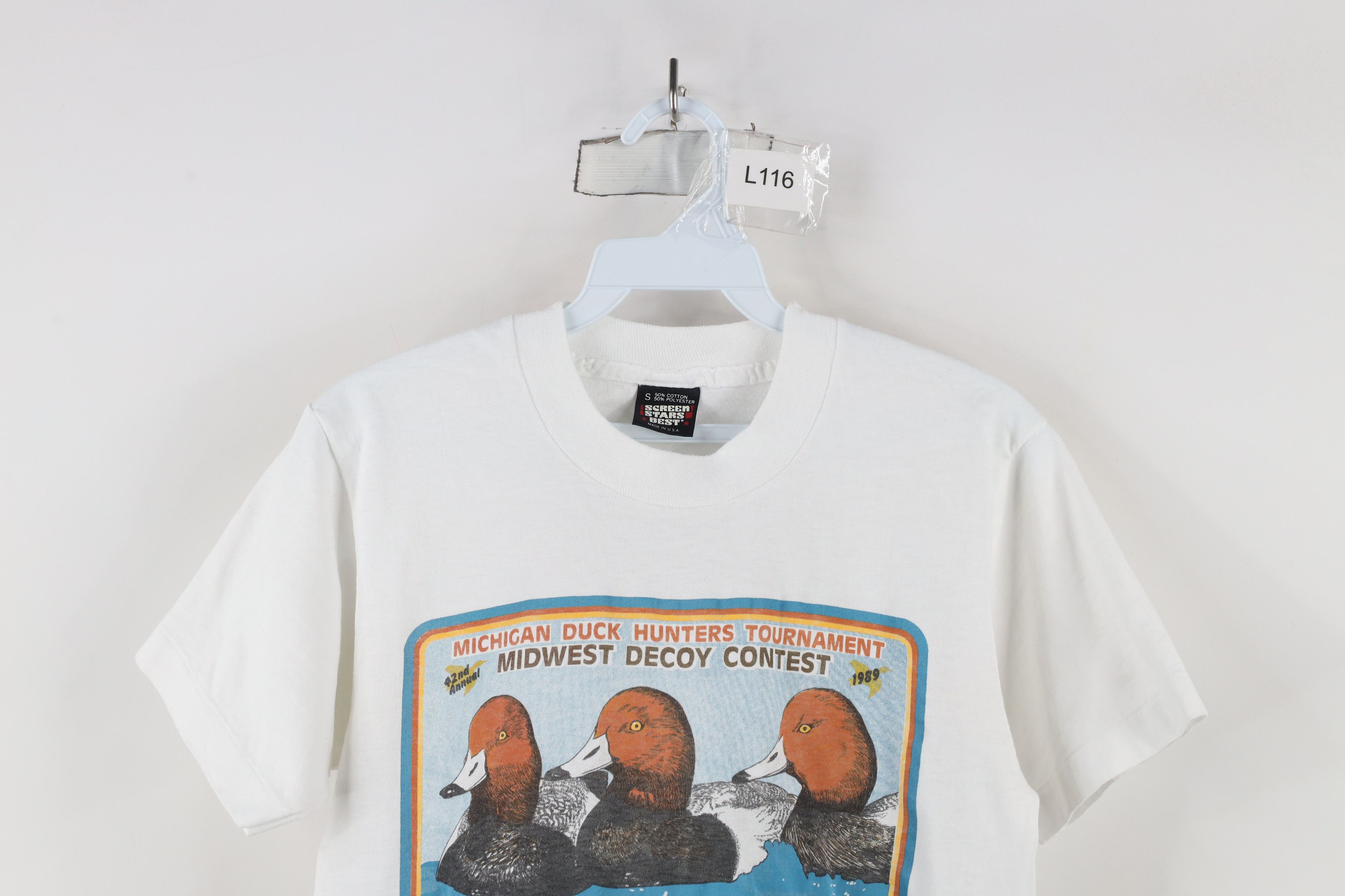 Vintage Vintage 80s 1989 Michigan Contest PTE Mouillee T-Shirt USA Size US S / EU 44-46 / 1 - 2 Thumbnail