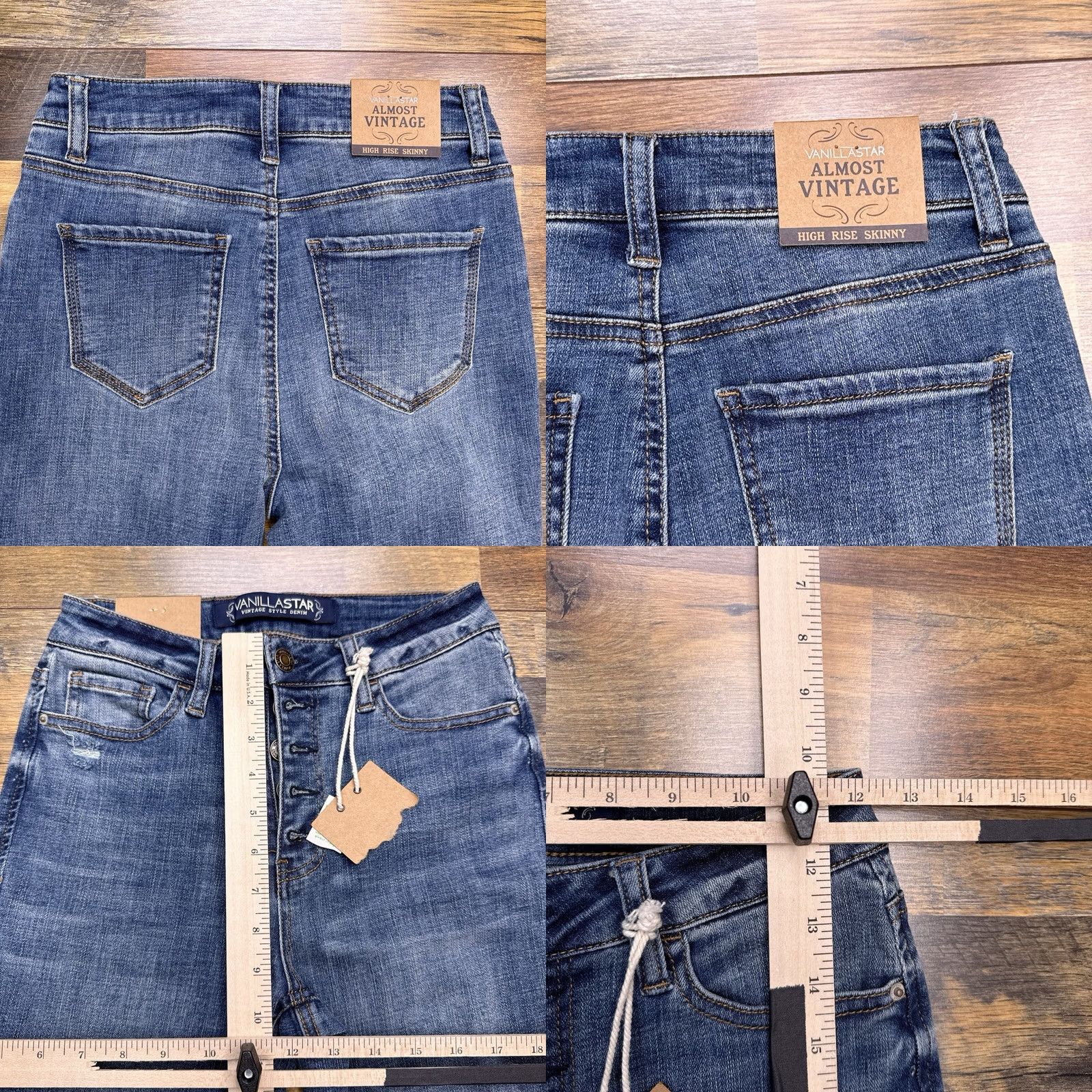 Vintage Vanilla Star High Rise Skinny Jeans Womens Juniors 3 Stretch Distressed New Size 26" / US 2 / IT 38 - 8 Thumbnail