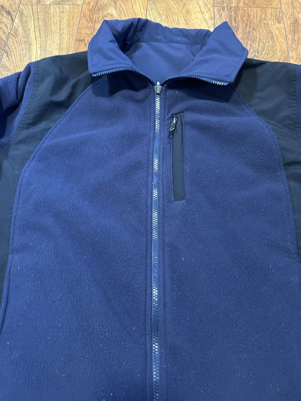 L.L. Bean Vintage LL Bean Reversible Fleece Nylon Jacket Navy Mens XL Size US L / EU 52-54 / 3 - 6 Thumbnail
