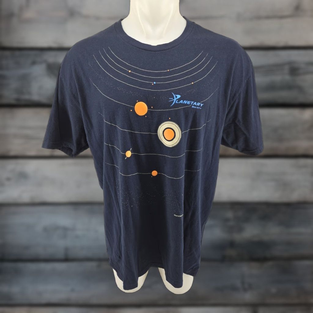 Next Level The Planetary Society Space Solar Navy Blue Graphic T-shirt 2XL Mens Short Sleeve Crew Neck Regular Fit Size US XXL / EU 58 / 5 - 1 Thumbnail