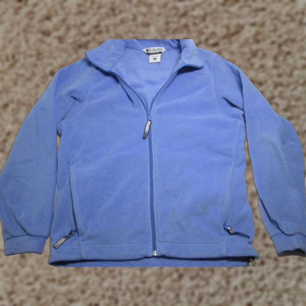 Vintage Columbia Womens Jacket Windbreaker S Blue Fleece Outerwear Zip Pockets Long Sleeve Solid Pattern Zip Closure Size S / US 4 / IT 40 - 1 Thumbnail
