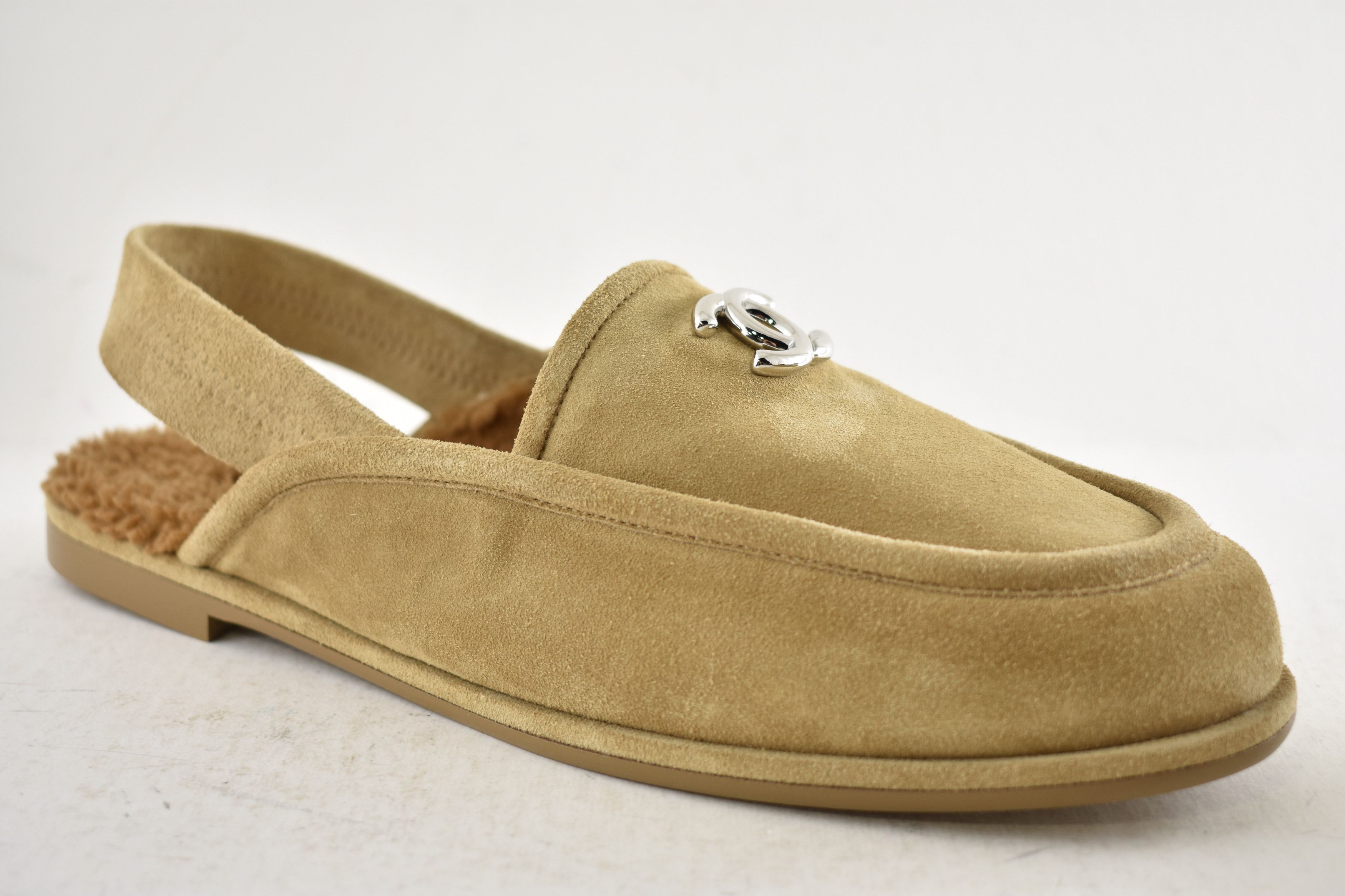Chanel Chanel Suede CC Shearling Moccasin Slingback Loafer Flat 41 Size US 11 / IT 41 - 7 Thumbnail
