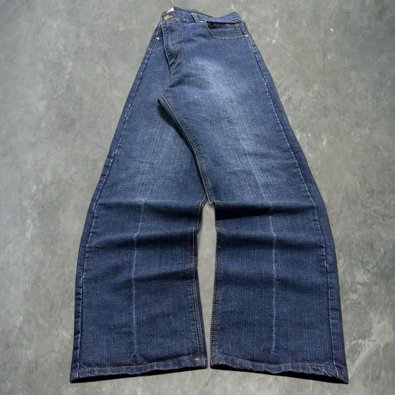 Phat Farm Crazy Vintage Y2K 2000s Super Baggy Phat Farm Skater Dark Wash Grunge Denim Jeans! Size US 38 / EU 54 - 3 Thumbnail