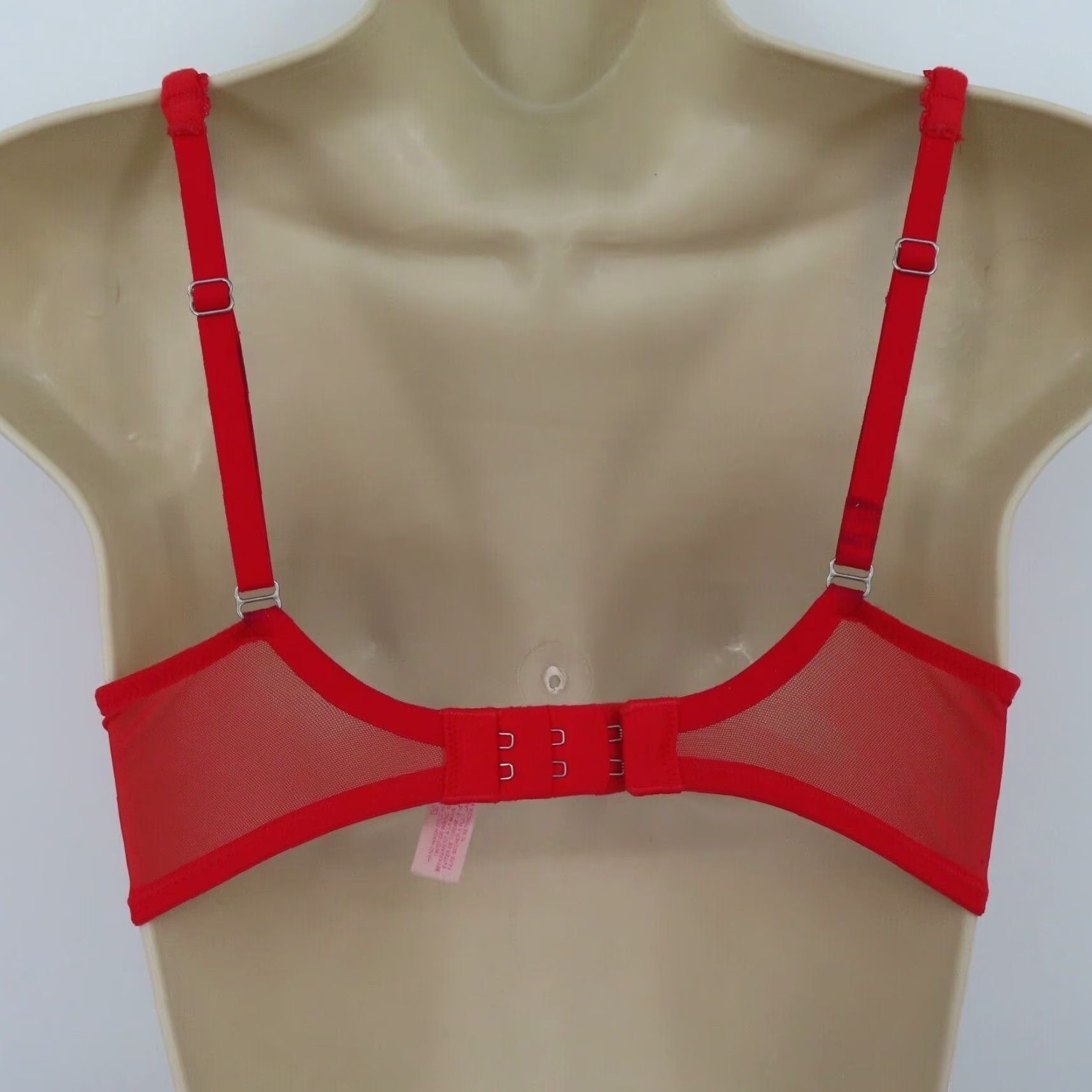Victoria's Secret Victoria's Secret Body by Victoria Lined Demi Bra 32D Red Lace Rhinestone Bow Underwired Night/Noir? (Note: only original words) Size ONE SIZE - 6 Thumbnail