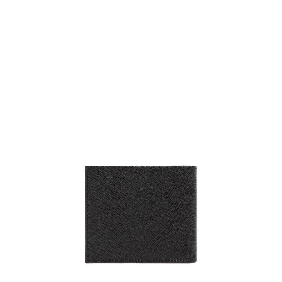 PRADA Black Saffiano Leather Bifold Wallet New & Authentic