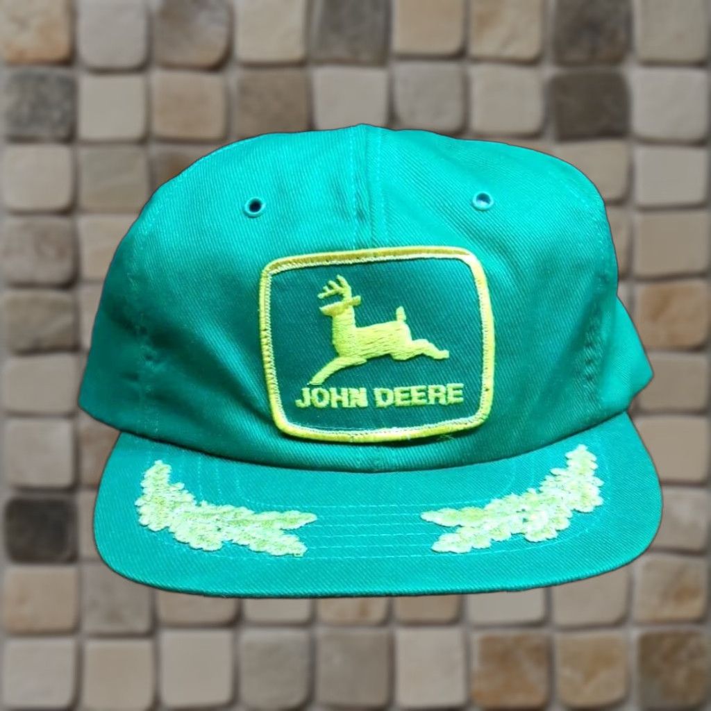 John Deere VINTAGE Swingster Hat Shirt Unisex Adults Snapback Trucker Green 70s 80s Farm USA Patch Cap Size ONE SIZE - 1 Thumbnail