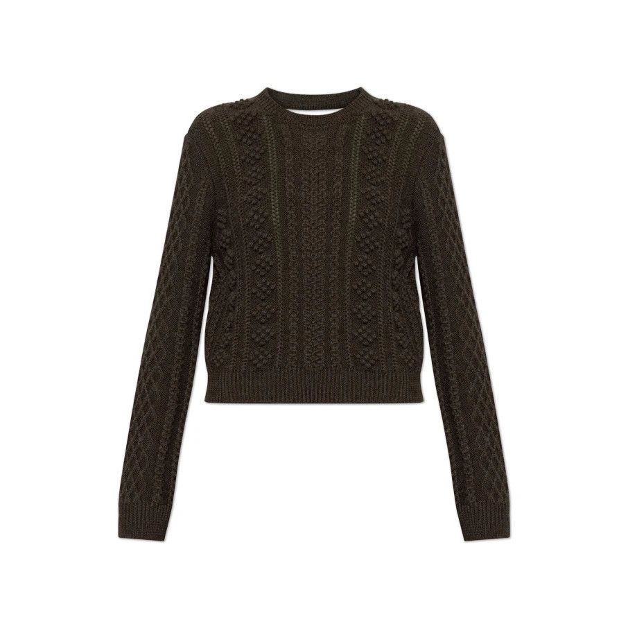Jil Sander JIL SANDER Decorative Knit Green Wool Sweater New & Authenti Size XS / US 0-2 / IT 36-38 - 1 Preview