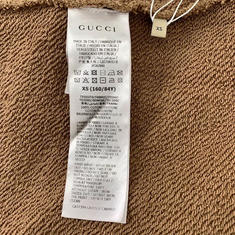 Gucci Gucci Co-branded brown logo letter print cotton hooded dra Size US XS / EU 42 / 0 - 6 Thumbnail