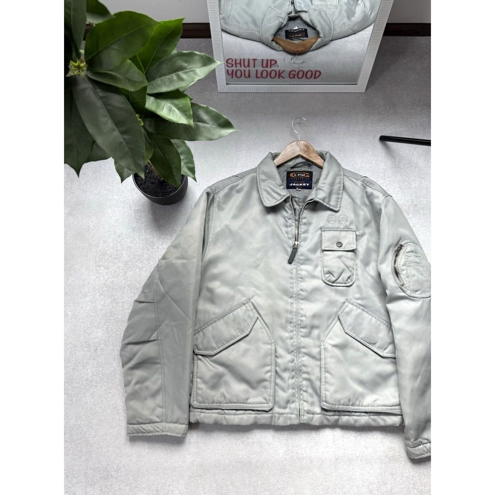 G-Star VINTAGE G-Star Bomber Jacket MA-2 Flyer Quilted Military Mens Casual Mint Size L Size US L / EU 52-54 / 3 - 3 Thumbnail