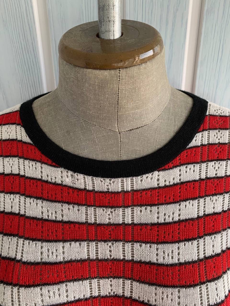 Miu Miu Miu Miu Multicolor Cashmere & Silk Knit Striped Mini Top Size S / US 4 / IT 40 - 7 Thumbnail