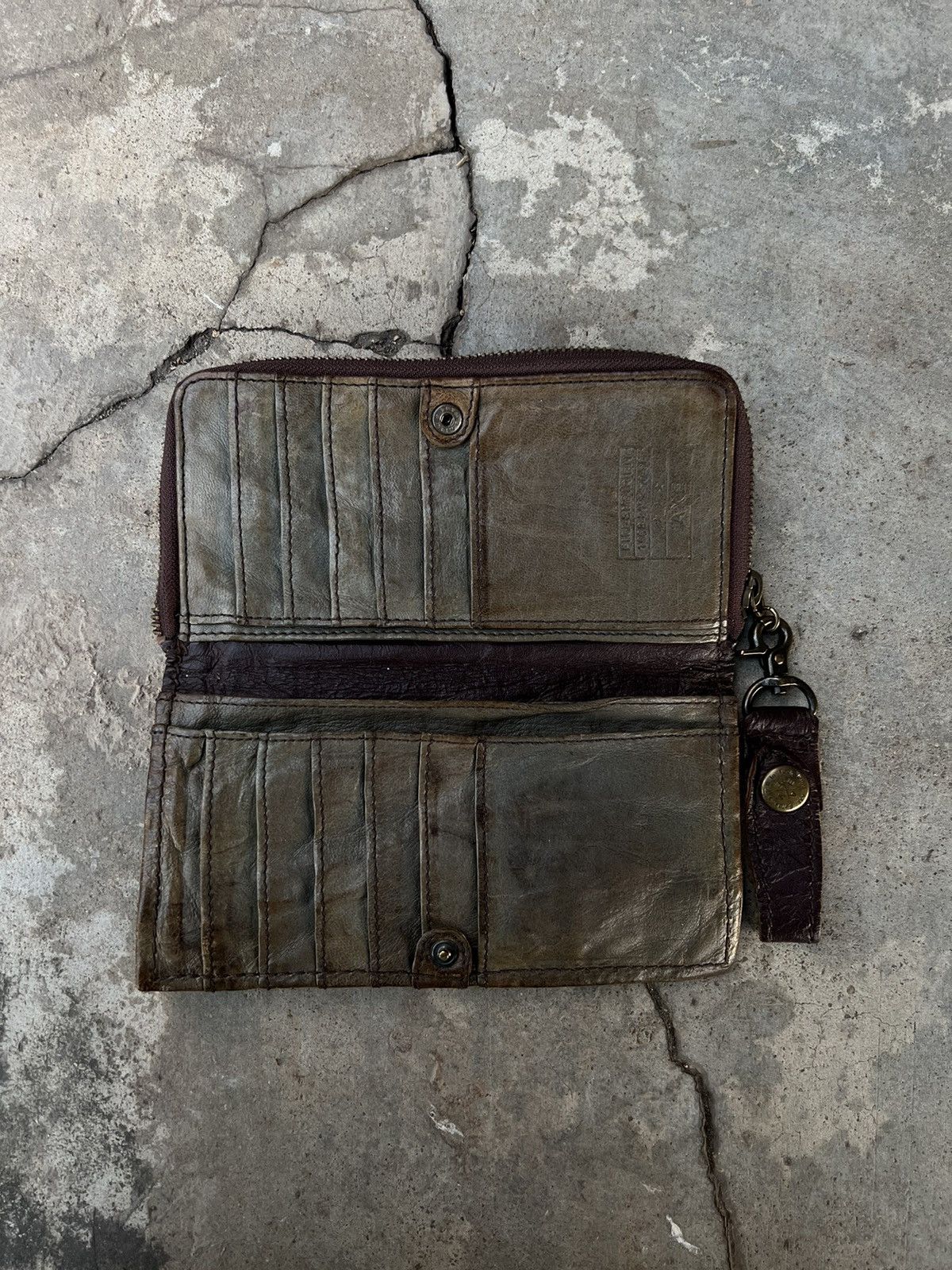 Genuine Leather Vintage Leather Wallet Multi Pocket Feel like Ifsixwasnine Size ONE SIZE - 7 Thumbnail