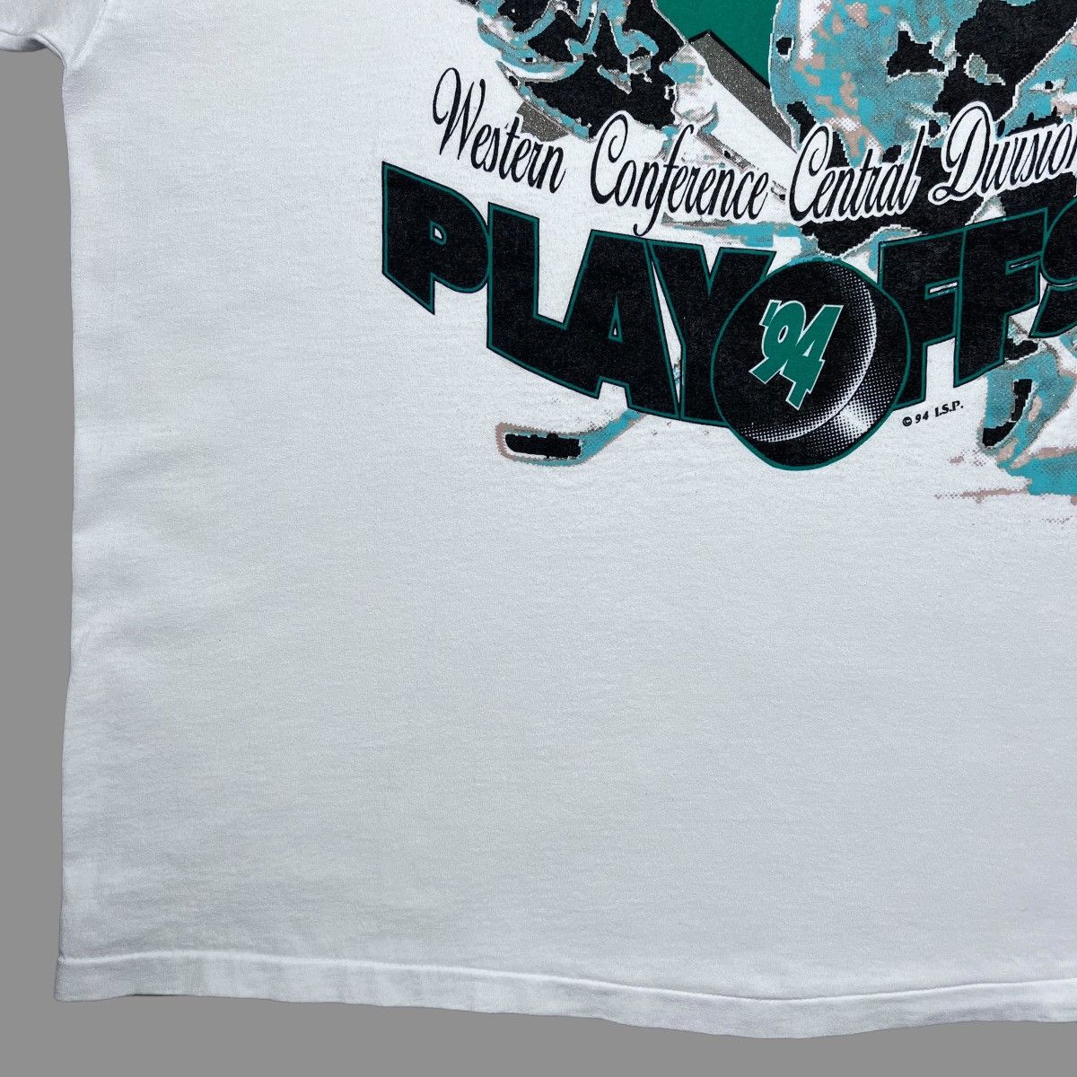 NHL × Vintage Vtg 1994 NHL Dallas Stars Western Conference Playoffs Tee Size US XXL / EU 58 / 5 - 6 Thumbnail
