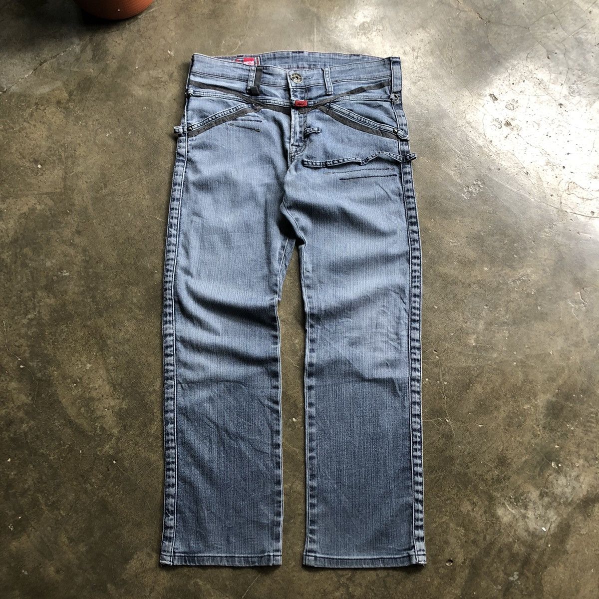Marithe + Francois Girbaud × Vintage Marithe Francois Girbaud Flare Jeans 🍒 Size US 33 - 1 Thumbnail
