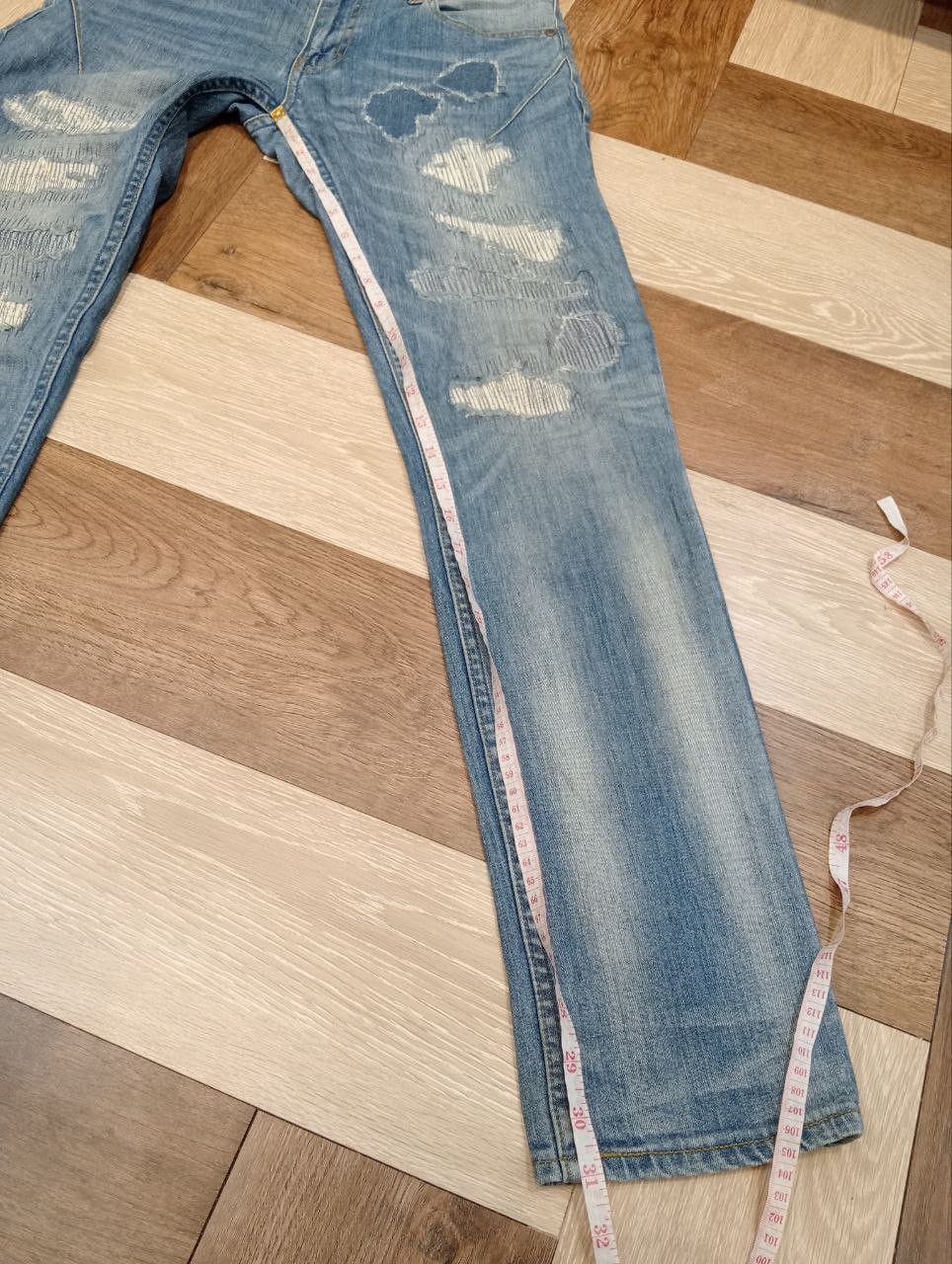NANO universe × Number (N)ine NUMBER NINE JAPAN X NANO UNIVERSE BLUE DISTRESSED JEANS Size US 32 / EU 48 - 16 Thumbnail