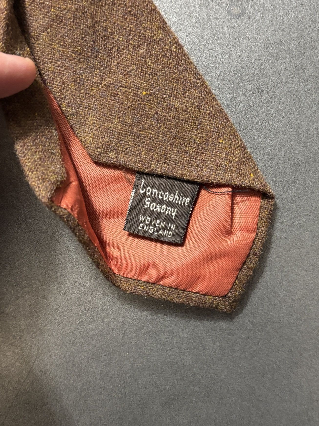 Vintage Vintage Wool Tie Made in England Necktie 1960s 1970s Saxony Size ONE SIZE - 7 Thumbnail