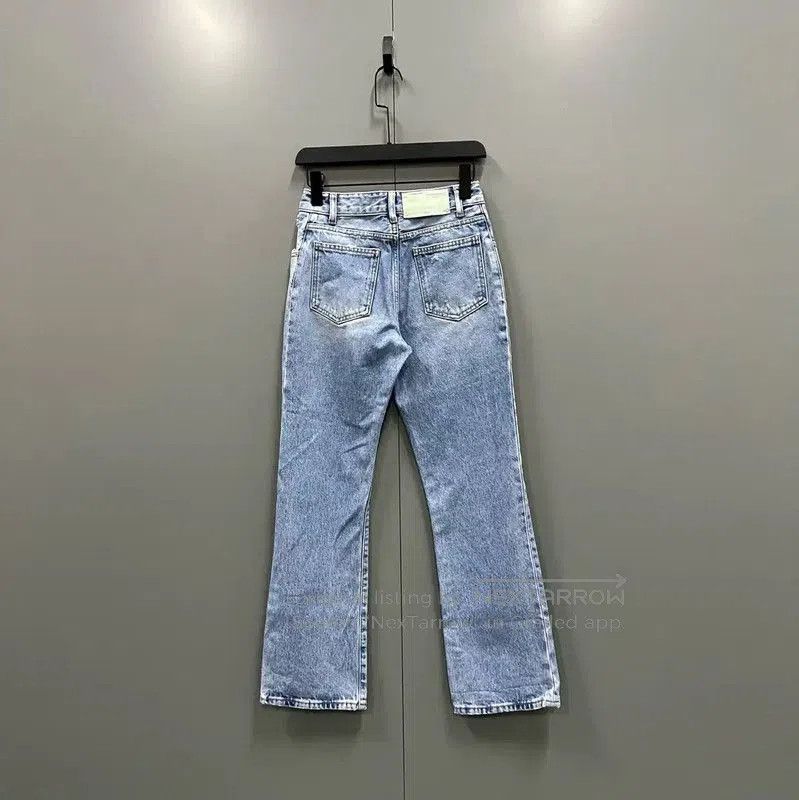 Off-White Off-White Summer Blue Cotton Women's Casual Pants . Size 28" / US 6 / IT 42 - 2 Thumbnail