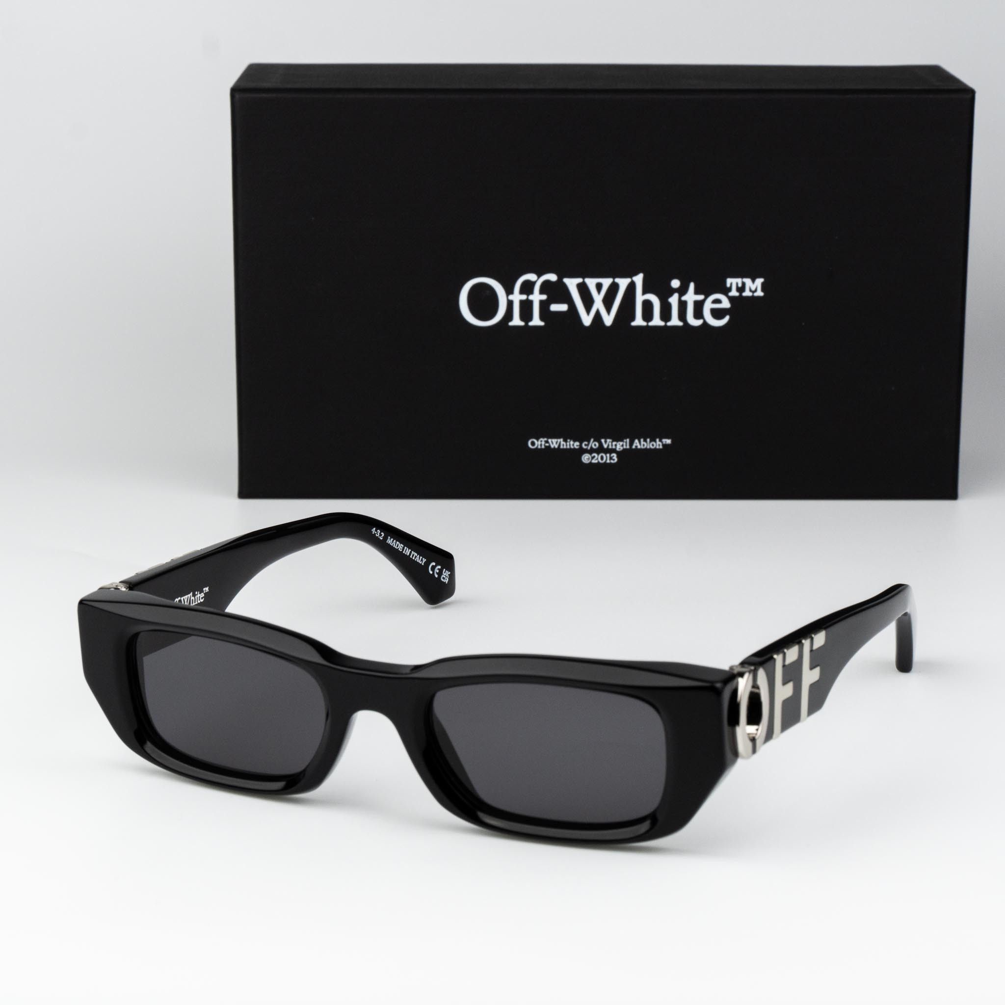 Off-White OERI124 FILLMORE 1007 Sunglasses Black Rectangle Frame, Grey Lenses Off-White Sunglasses OERI124 Fillmore 1007 black dark gray  main image 2