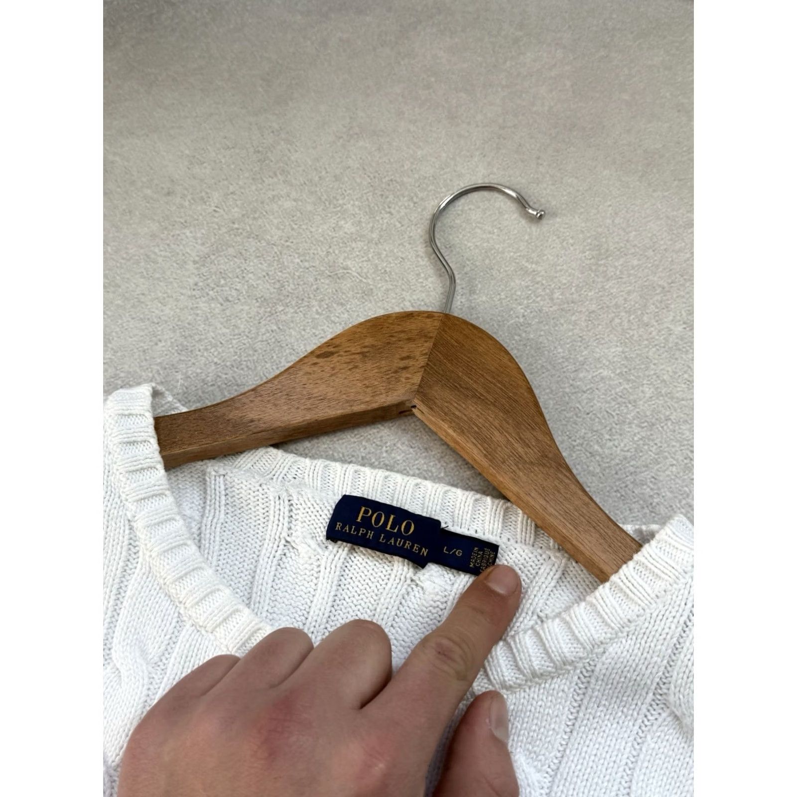 Polo Ralph Lauren Polo Ralph Lauren White Sweater Womens Pullover Crew Neck Luxury L Size Size L / US 10 / IT 46 - 7 Thumbnail