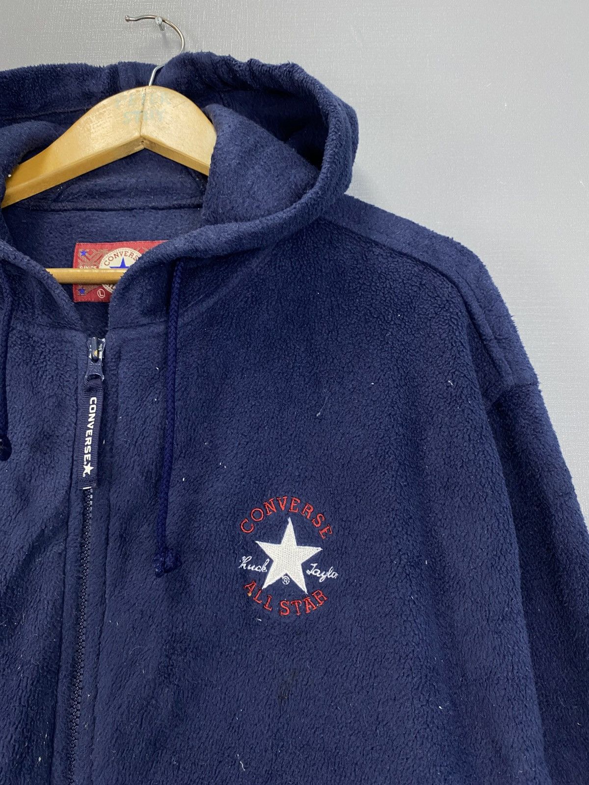 Converse × Vintage Vintage Converse Streetwear Fleece Hoodie Size US L / EU 52-54 / 3 - 6 Thumbnail